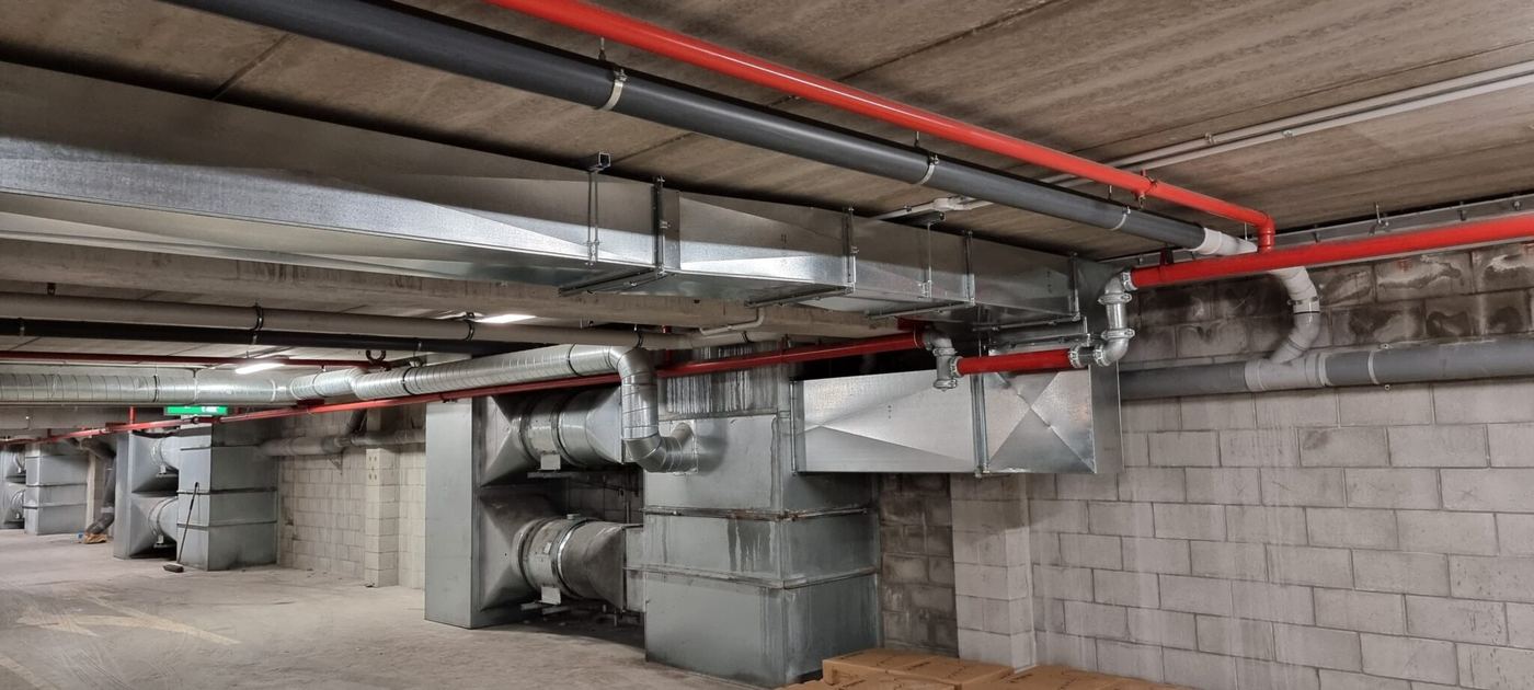 Commercial HVAC plant on an Auckland rooftop